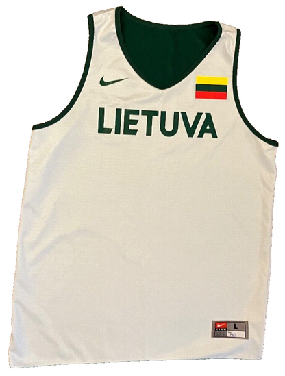Lithuania Basketball Jersey Training Shirt Nike Reversible Men Size L