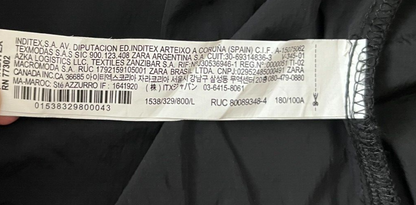 Zara Rhuigi Button Up Jacket Black Sudadera Overshirt Windbreaker Size Men L