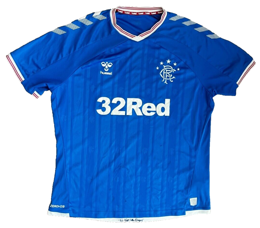 Glasgow Rangers Jersey Home Shirt 2019 2020 Hummel Size Men 2XL