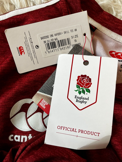 BNWT England Rugby Jersey Training Shirt Canterbury Drill Tee Size Men S