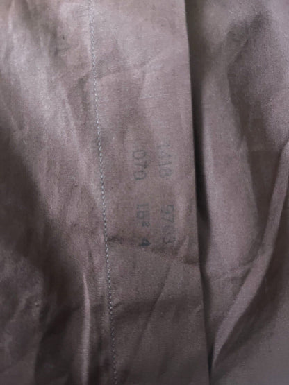 Christian Dior Button Up Long Sleeve Shirt Brown Solid Cotton Men Size 16.5 - 34