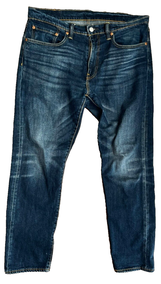 Levis 502 Blue Jeans Mens 34x32 Regular Fit Straight Leg Denim Red Tab