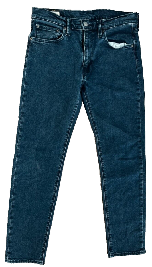 Levis 502 Blue Jeans Mens 32x32 Regular Fit Straight Leg Denim Red Tab